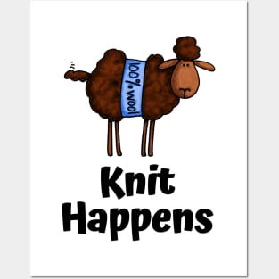 Knit Happens (Dark Sheep) Posters and Art